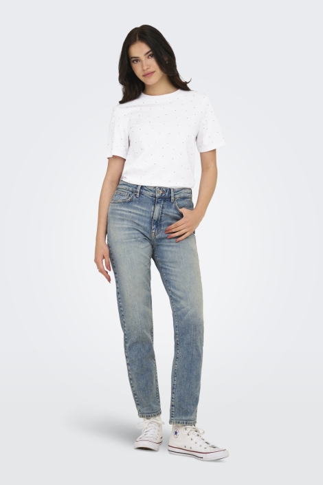 Only onlmonja s/s studs tee jrs